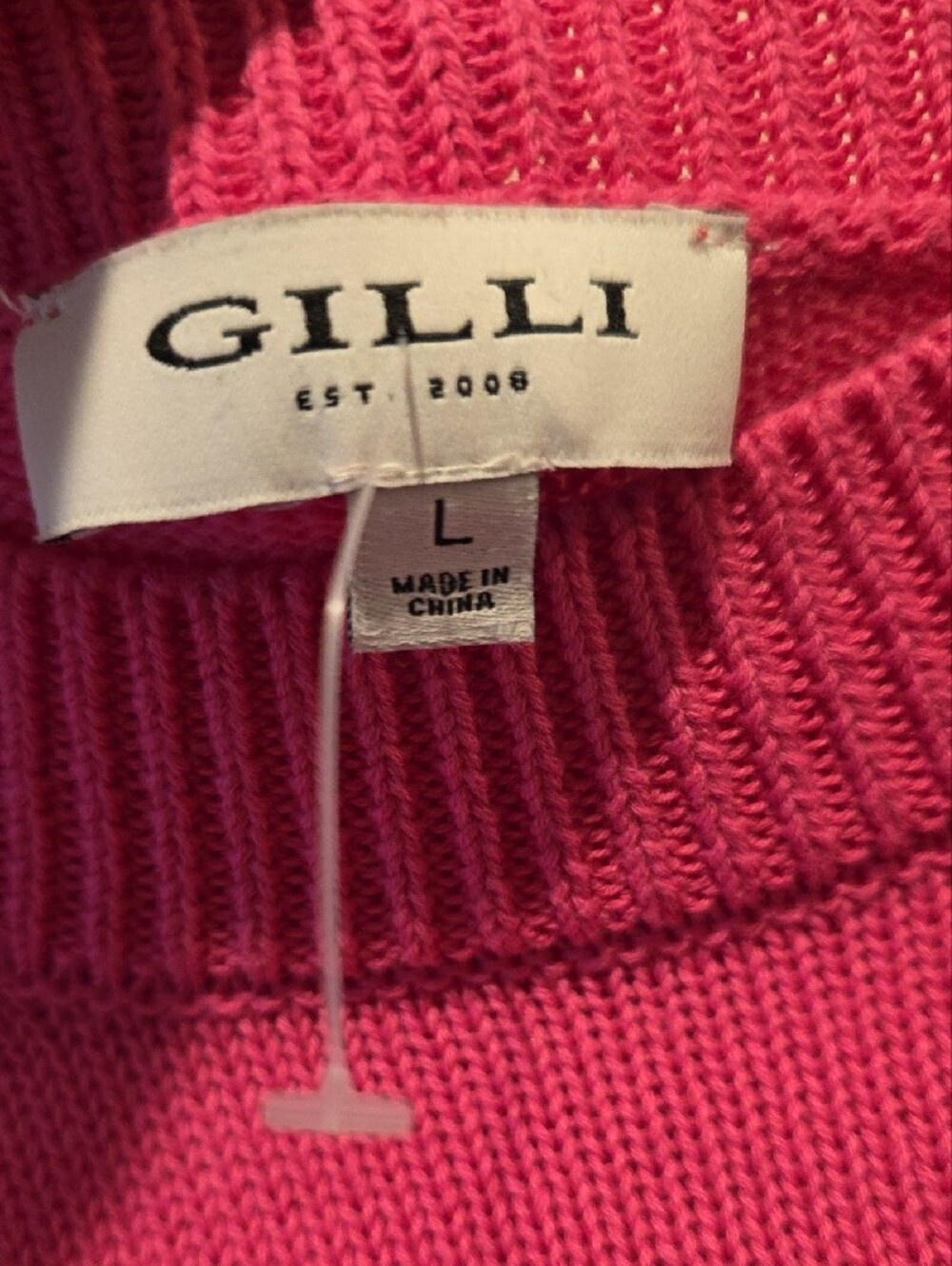 Gilli Hot Pink 'Hello Beautiful' Short-Sleeve Knit Sweater - Picture 2 of 8